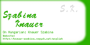 szabina knauer business card